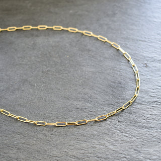 Yay Hawaii Paperclip Necklace featuring interconnected metal paperclip charms on a sleek chain.