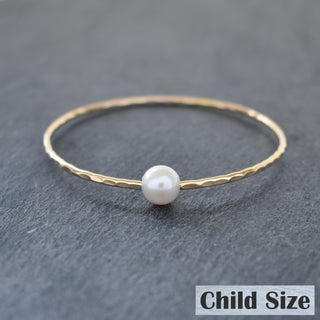 (Keiki) White Pearl Bangle - Yay Hawaii