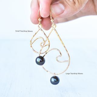 Wave (Large) Teardrop Hoop Earrings - Yay Hawaii