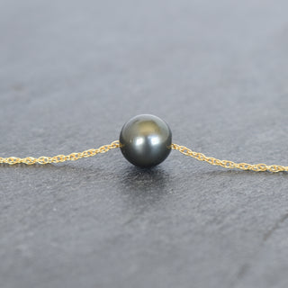 Round Tahitian Pearl with Double Rope Chain - Yay Hawaii