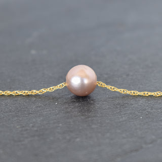 Edison Pearl pendant with double rope chain necklace from Yay Hawaii, showcasing a luminous pearl on a silver chain.