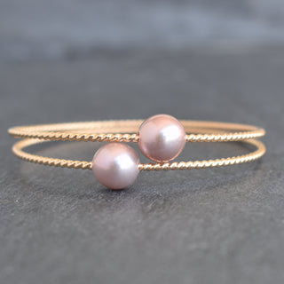 Wili Twist Bangle with Edison Pearl - Yay Hawaii