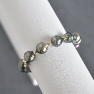 Circlé Tahitian Pearl And Accent Bead Stretch Bracelet - Yay Hawaii