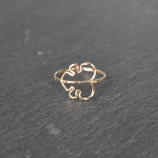 Yay Hawaii Monstera ring featuring a detailed monstera leaf design in silver, showcasing intricate leaf textures and craftsmanship.