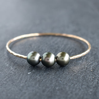 Three Tahitian Pearl Bangle - Pick Gauge - Yay Hawaii