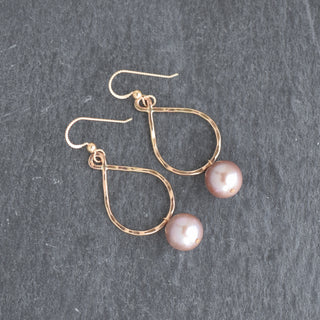 Small Edison Pearl Teardrop Hoop Earrings by Yay Hawaii with elegant pearl drops and hoop design, perfect for stylish accessories.