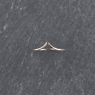 Yay Hawaii Chevron stacking ring with alternating gold and silver chevron bands, stylish jewelry for layered looks.