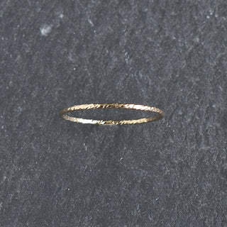 Yay Hawaii Hulali Shimmer Stacking Ring with iridescent finish and delicate band, perfect for layered jewelry looks