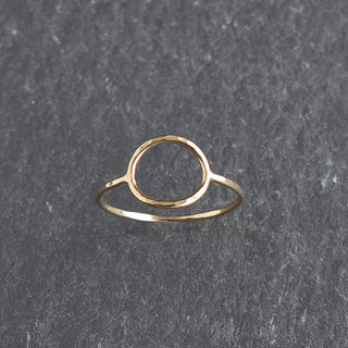 Yay Hawaii circle stacking ring featuring multiple interconnected silver bands on a neutral background