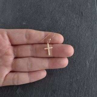 Small cross earrings by Yay Hawaii featuring silver-tone metal and delicate cross design, perfect for everyday wear.