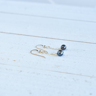 Dainty 8mm Single Dangling Pearl Earring - Yay Hawaii