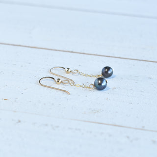 Dainty 8mm Single Dangling Pearl Earring - Yay Hawaii