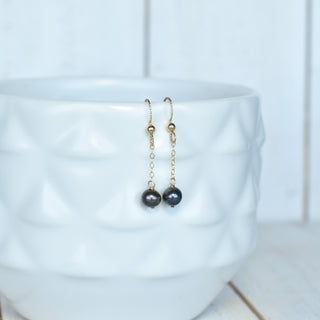 Dainty 8mm Single Dangling Pearl Earring - Yay Hawaii