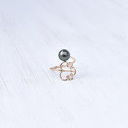 Monstera Bypass Pearl Ring - Tahitian or Freshwater Pearl - Yay Hawaii