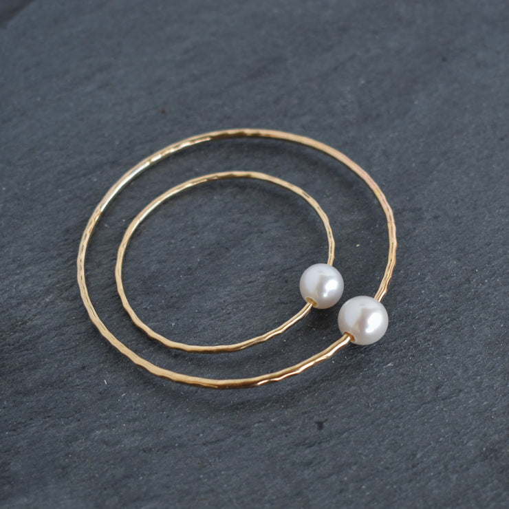 (Keiki) White Pearl Bangle - Yay Hawaii