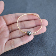 (Keiki) Oval/Teardrop Tahitian Pearl Bangle - Pick Gauge - Yay Hawaii