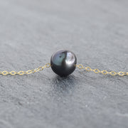 Black Freshwater Pearl w/ Cable Chain - Yay Hawaii