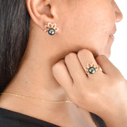 Half Tiare Ring with Pearl - Yay Hawaii