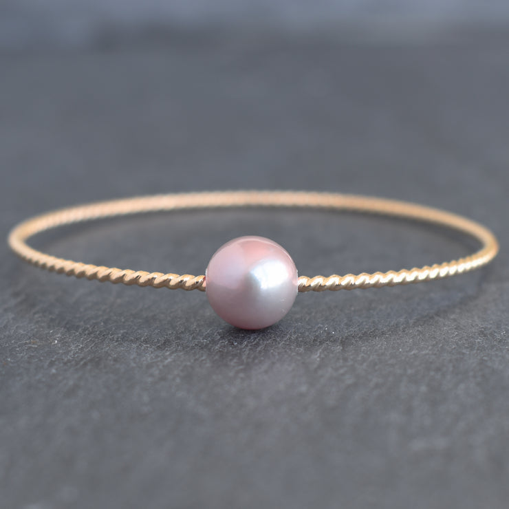 Wili Twist Bangle with Edison Pearl - Yay Hawaii