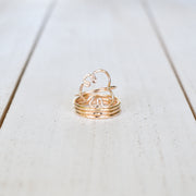 Set (Thin) - Monstera and  Stacking Rings - Yay Hawaii