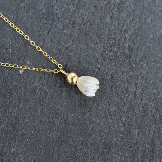 Dainty Single Pikake Necklace with Metal Accent Bead - Yay Hawaii