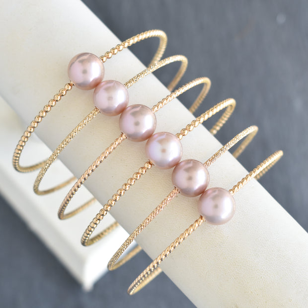 Hulali Shimmer Bangle with Edison Pearl - Yay Hawaii