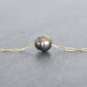 Circlé Tahitain Pearl w/ Paperclip Chain - Yay Hawaii