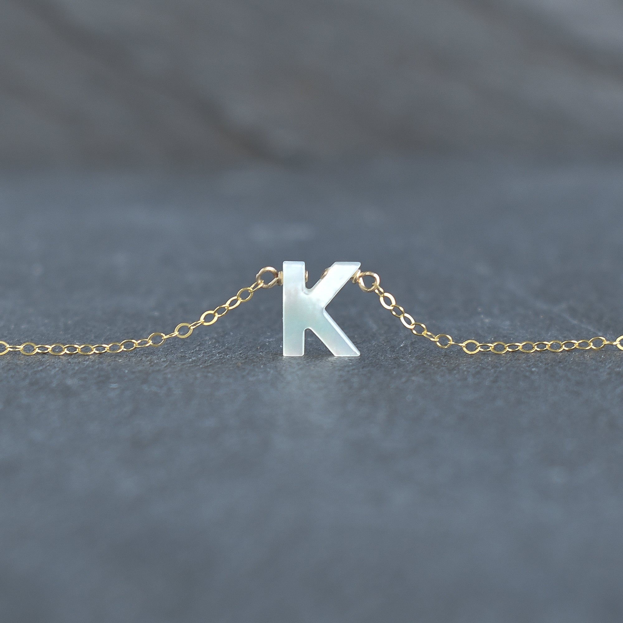 Buy Rose Gold Plated Initial Necklace Letter K Created With Zircondia®  Crystals by Philip Jones Online in India - Etsy