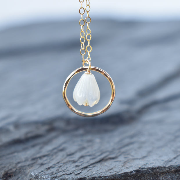 Small Pikake Hoop Necklace - Yay Hawaii