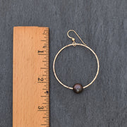 Black Pearl Hoop Earrings - Large - Yay Hawaii