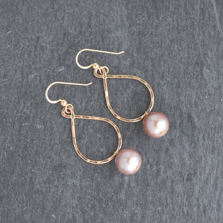 Edison Pearl Teardrop Hoop Earrings - Small - Yay Hawaii