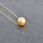Golden Freshwater Floating Pearl Necklace - Yay Hawaii