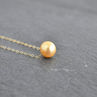 Golden Freshwater Floating Pearl Necklace - Yay Hawaii