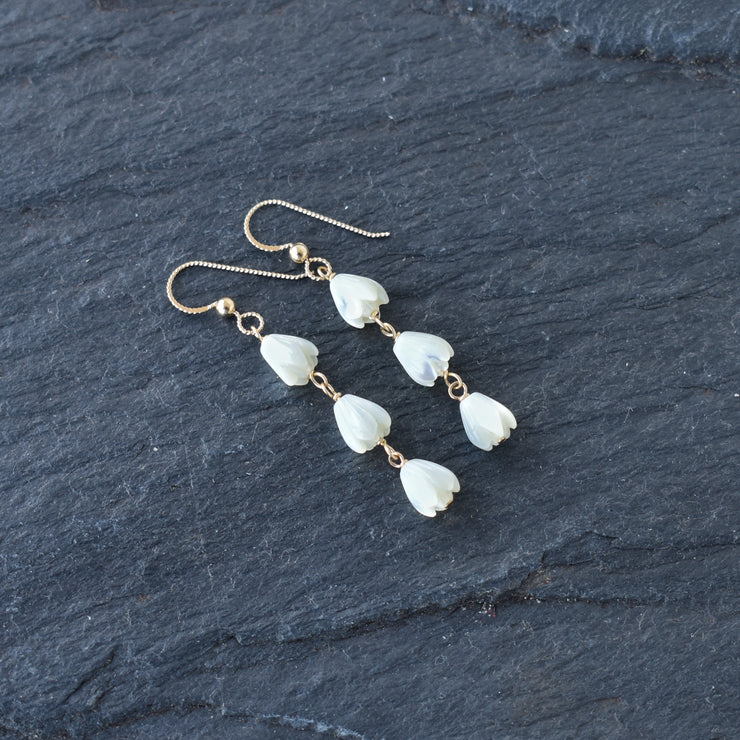 Triple Dangle Pikake Earrings - Yay Hawaii