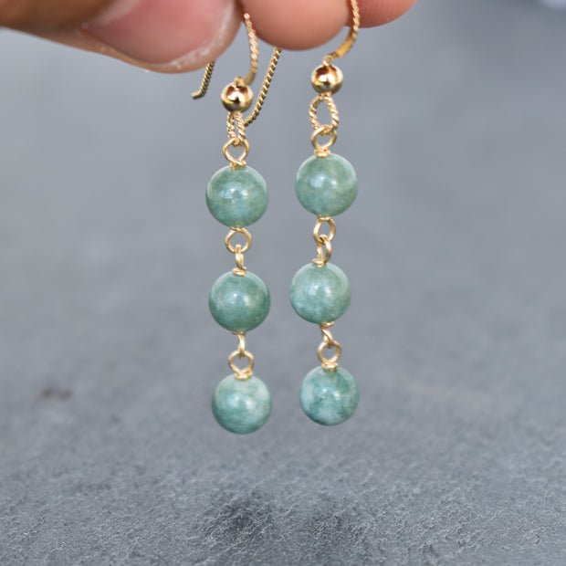 Dangling Linked Jade Earrings - Yay Hawaii
