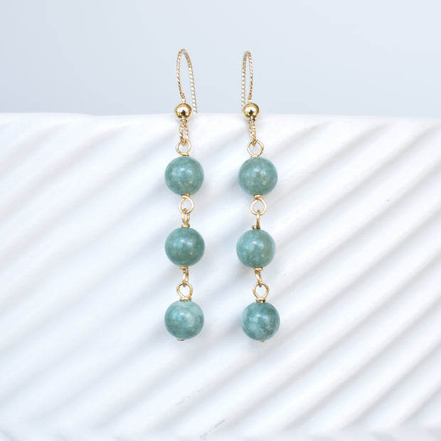 Dangling Linked Jade Earrings - Yay Hawaii