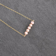 Tiny 4mm Light Purple Seed Pearl Station Necklace - Yay Hawaii