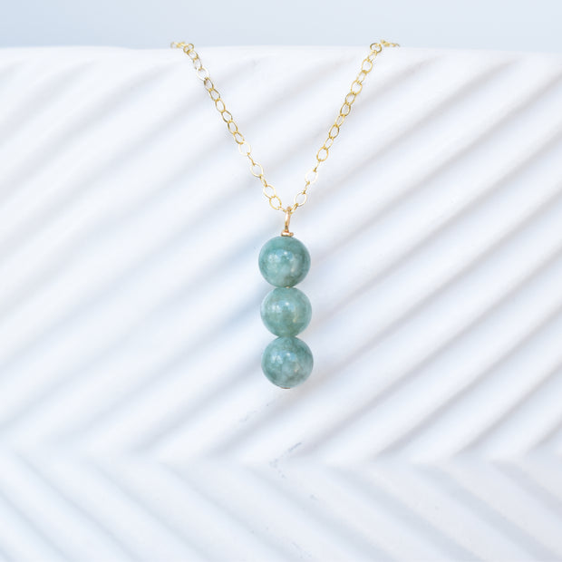 Dainty Jade Cluster Necklace - Yay Hawaii