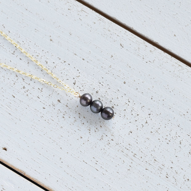 Dainty 8mm Verticle Pearl Necklace - Yay Hawaii