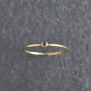 Purple CZ Stacking Ring - February Amethyst Birthstone - Yay Hawaii