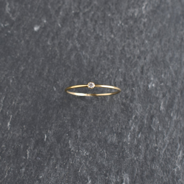 Clear CZ Stacking Ring - April Diamond Birthstone - Yay Hawaii