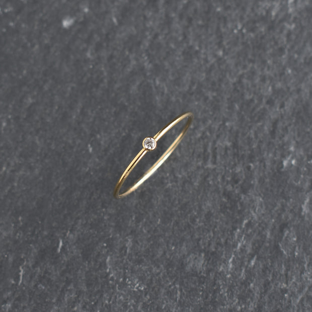 Clear CZ Stacking Ring - April Diamond Birthstone - Yay Hawaii
