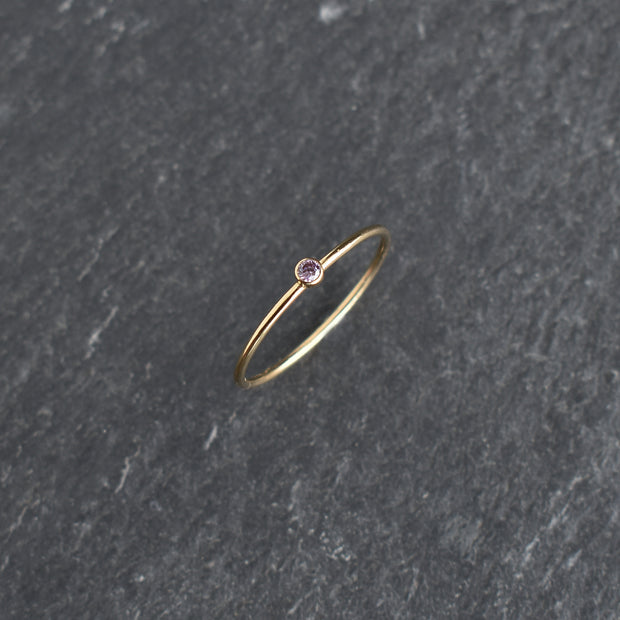 Light Purple CZ Stacking Ring - June Aventurine Birthstone - Yay Hawaii