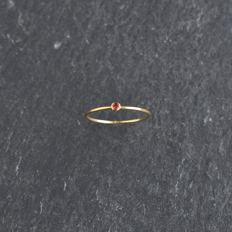Red CZ Stacking Ring - Ruby July Birthstone - Yay Hawaii