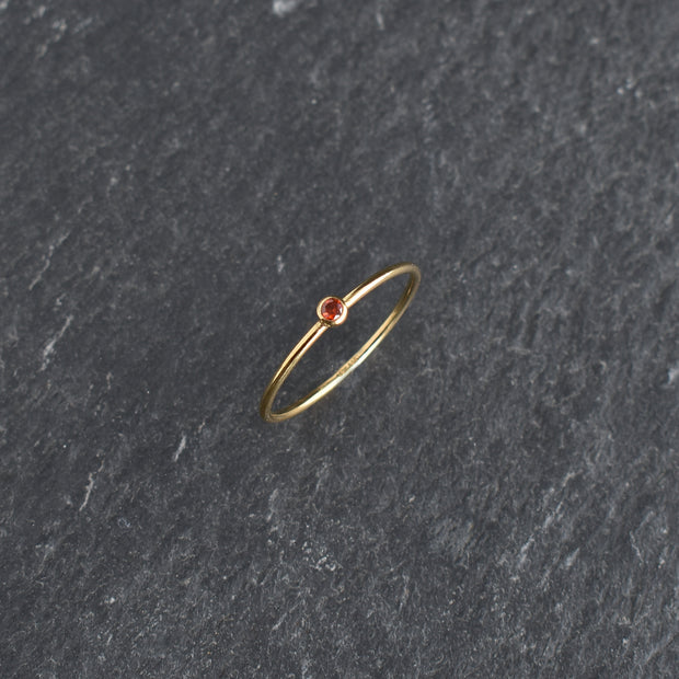 Red CZ Stacking Ring - Ruby July Birthstone - Yay Hawaii