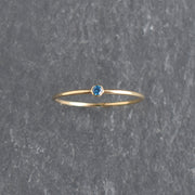 Blue CZ Stacking Ring - Sapphire September Birthstone - Yay Hawaii