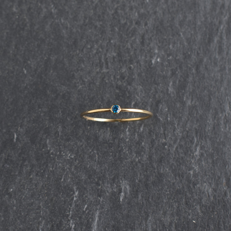 Blue CZ Stacking Ring - Sapphire September Birthstone - Yay Hawaii