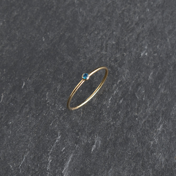 Blue CZ Stacking Ring - Sapphire September Birthstone - Yay Hawaii