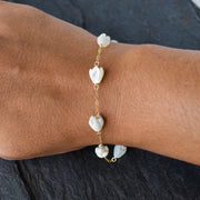 Adult - Pikake Mother of Pearl Station Bracelet - Yay Hawaii