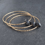 Larvikite Rondelle Gemstone Bangle - Yay Hawaii